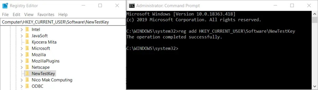 powershell add registry key remote server