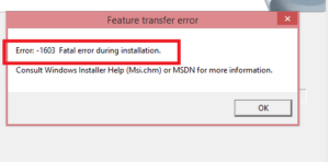 How To Fix Error 1603 Fatal Error During Installation