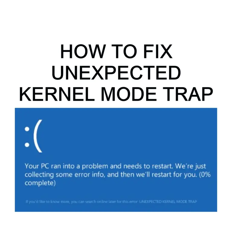 Ошибка unexpected kernel mode trap windows 8