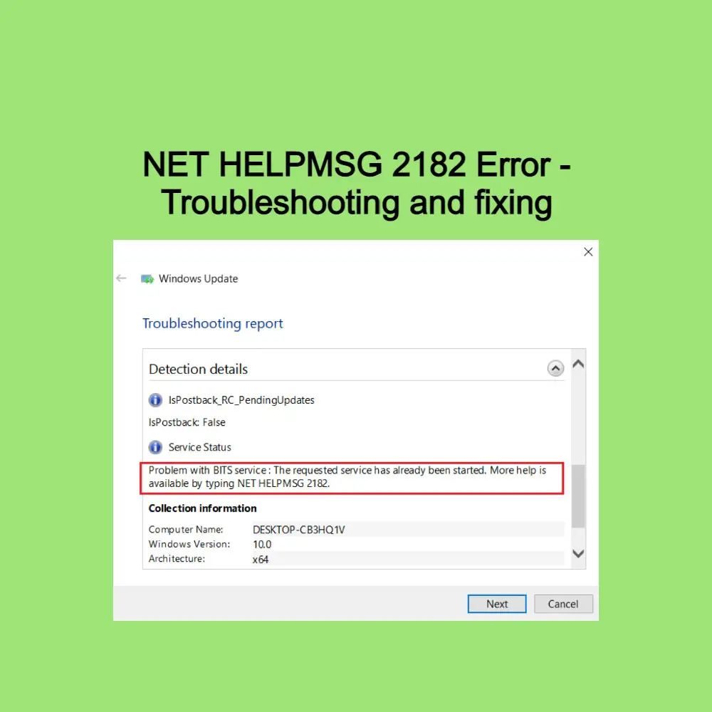 Net helpmsg 3521 windows 7 как исправить