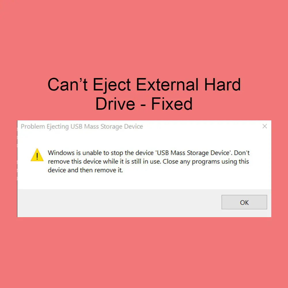 Can’t Eject External Hard Drive Fixed - Get IT Solutions