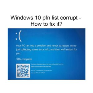 Ошибка pfn list corrupt windows 10