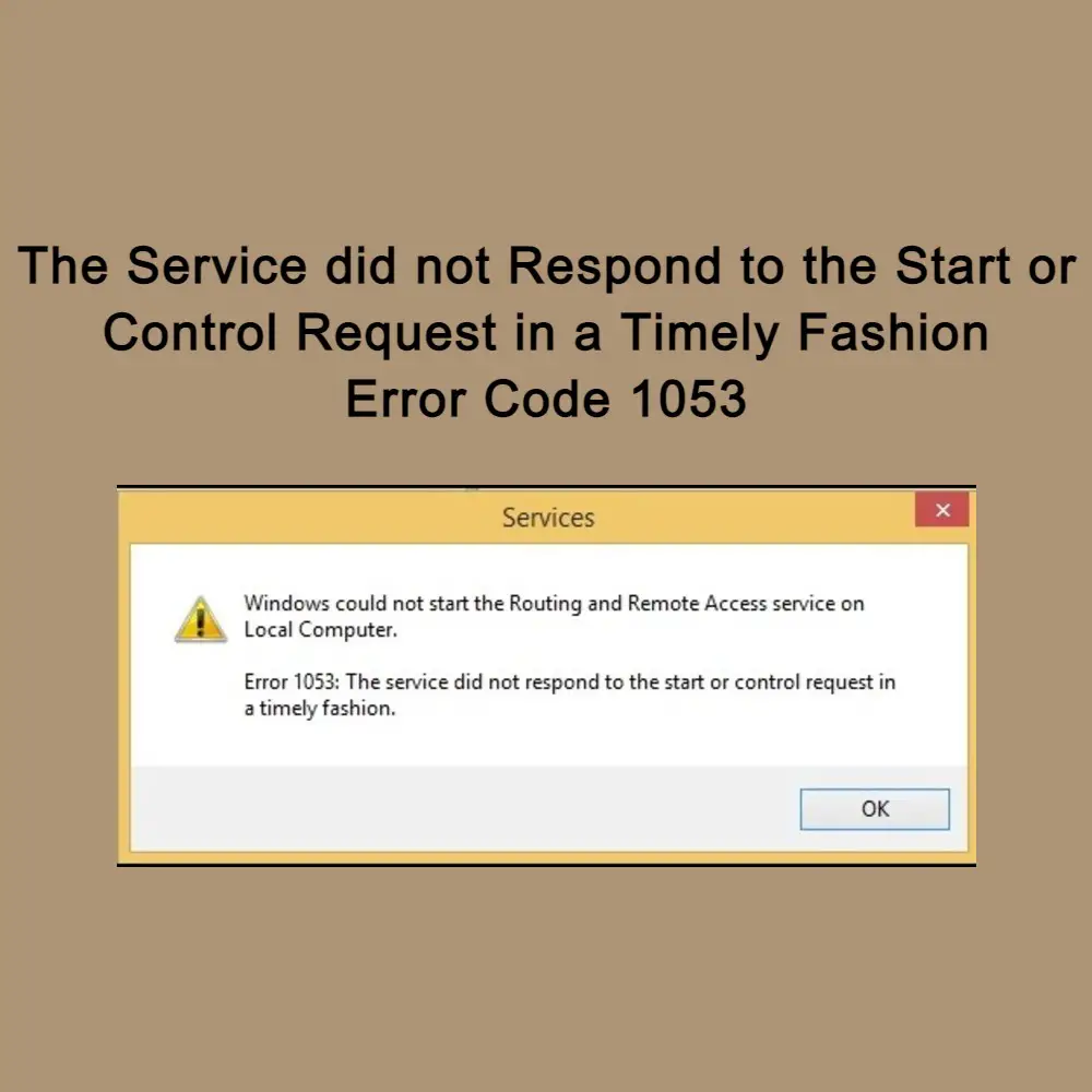 error 1053 service timely fashion vista